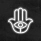 Hamsa Hand mit Auge LED-Neonschild Wohnzimmer Yoga Studio