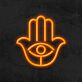 Hamsa Hand mit Auge LED-Neonschild Wohnzimmer Yoga Studio