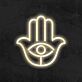 Hamsa Hand mit Auge LED-Neonschild Wohnzimmer Yoga Studio