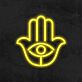 Hamsa Hand mit Auge LED-Neonschild Wohnzimmer Yoga Studio