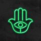 Hamsa Hand mit Auge LED-Neonschild Wohnzimmer Yoga Studio