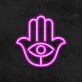 Hamsa Hand mit Auge LED-Neonschild Wohnzimmer Yoga Studio