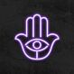 Hamsa Hand mit Auge LED-Neonschild Wohnzimmer Yoga Studio