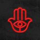 Hamsa Hand mit Auge LED-Neonschild Wohnzimmer Yoga Studio