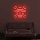 Totenkopf mit Strohhut LED-Neonschild Wohnzimmer Gamingzimmer