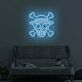 Totenkopf mit Strohhut LED-Neonschild Wohnzimmer Gamingzimmer