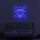 Totenkopf mit Strohhut LED-Neonschild Wohnzimmer Gamingzimmer