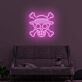 Totenkopf mit Strohhut LED-Neonschild Wohnzimmer Gamingzimmer