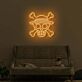 Totenkopf mit Strohhut LED-Neonschild Wohnzimmer Gamingzimmer