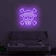 Totenkopf mit Strohhut LED-Neonschild Wohnzimmer Gamingzimmer