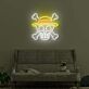 Totenkopf mit Strohhut LED-Neonschild Wohnzimmer Gamingzimmer