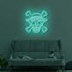 Totenkopf mit Strohhut LED-Neonschild Wohnzimmer Gamingzimmer