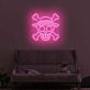 Totenkopf mit Strohhut LED-Neonschild Wohnzimmer Gamingzimmer