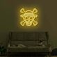 Totenkopf mit Strohhut LED-Neonschild Wohnzimmer Gamingzimmer