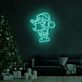 Weihnachtsmann LED-Neonschild Wohnzimmer Weihnachtsdekoration