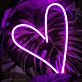 Herzform LED-Neonschild Wohnzimmer Schlafzimmer
