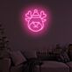 Rentierkopf mit Weihnachtsmütze LED-Neonschild Wohnzimmer Weihnachtsdekoration