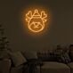 Rentierkopf mit Weihnachtsmütze LED-Neonschild Wohnzimmer Weihnachtsdekoration