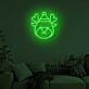 Rentierkopf mit Weihnachtsmütze LED-Neonschild Wohnzimmer Weihnachtsdekoration