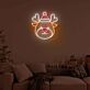 Rentierkopf mit Weihnachtsmütze LED-Neonschild Wohnzimmer Weihnachtsdekoration