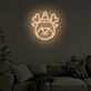 Rentierkopf mit Weihnachtsmütze LED-Neonschild Wohnzimmer Weihnachtsdekoration