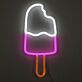 angebissenes Eis am Stiel LED-Neonschild für Café Eisdiele