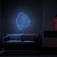 Videospielfigur mit rundem Körper LED-Neonschild Gaming Zimmer