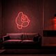 Videospielfigur mit rundem Körper LED-Neonschild Gaming Zimmer