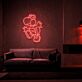 grüner Dinosaurier-Charakter LED-Neonschild Wohnzimmer Gamingzimmer