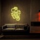 grüner Dinosaurier-Charakter LED-Neonschild Wohnzimmer Gamingzimmer
