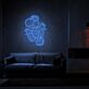 grüner Dinosaurier-Charakter LED-Neonschild Wohnzimmer Gamingzimmer