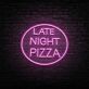 Spätabend Pizza LED Neonschild