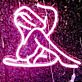 Sitzende Frau Silhouette LED-Neonschild für Schlafzimmer Lounge