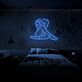 Sitzende Frau Silhouette LED-Neonschild für Schlafzimmer Lounge