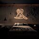 Sitzende Frau Silhouette LED-Neonschild für Schlafzimmer Lounge