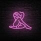 Sitzende Frau Silhouette LED-Neonschild für Schlafzimmer Lounge