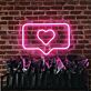Herz Symbol in Chatblase LED-Neonschild Wohnzimmer Cafe