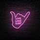 LIVE LOVE SURF LED-Neonschild für Bar oder Surfshop