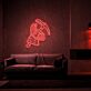 Hand mit Spitzhacke LED-Neonschild Gamingzimmer Wohnzimmer