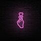 Hand mit Herzsymbol LED-Neonschild Schlafzimmer
