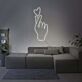 Hand mit Herzsymbol LED-Neonschild Wohnzimmer Schlafzimmer