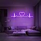 Herz mit EKG-Linie LED-Neonschild für Wohnzimmer Schlafzimmer