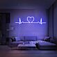 Herz mit EKG-Linie LED-Neonschild für Wohnzimmer Schlafzimmer