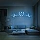 Herz mit EKG-Linie LED-Neonschild für Wohnzimmer Schlafzimmer