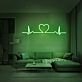 Herz mit EKG-Linie LED-Neonschild für Wohnzimmer Schlafzimmer