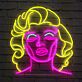 Abstraktes Gesicht LED Neon Schild