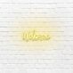Welcome LED-Neonschild als moderne Wanddekoration