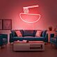 Schüssel mit Nudeln und Essstäbchen LED-Neonschild für Wohnzimmer oder Restaurant