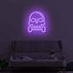 Totenkopf mit Knochen LED-Neonschild Wohnzimmer Bar