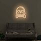 Totenkopf mit Knochen LED-Neonschild Wohnzimmer Bar